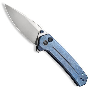 WE Knife Culex Button Lock Folding Knife | Blue / Silver