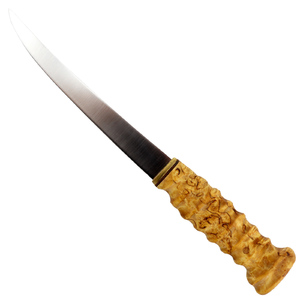Wood Jewel 160mm Filleting Knife | Twisted Curly Birch Wood / Satin