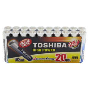 Toshiba  AAA Batteries 20 Pack High Power Alkaline