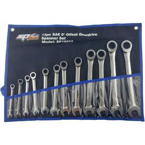 SP Tools 12pc SAE 0° Offset Geardrive Spanner Set