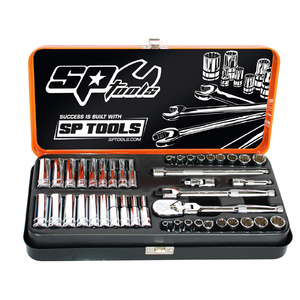 SP Tools 43pc 1/4" Drive 12pt & 6pt Metric / SAE Socket Set - SP20101