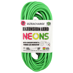 Ultracharge 20m Extension Lead 10A | Green