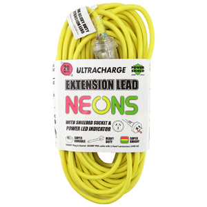 Ultracharge 20m Extension Lead 10A | Yellow
